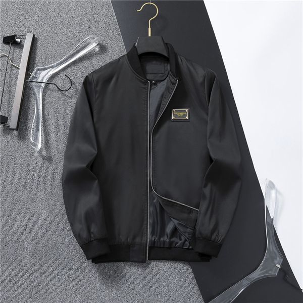 Herrenjacke Männer lässige Jacke Windschutz Jacke Frühling und Herbst Schwarz -Weiß -Paar wasserdichte Outdoor -Jacke Mantel