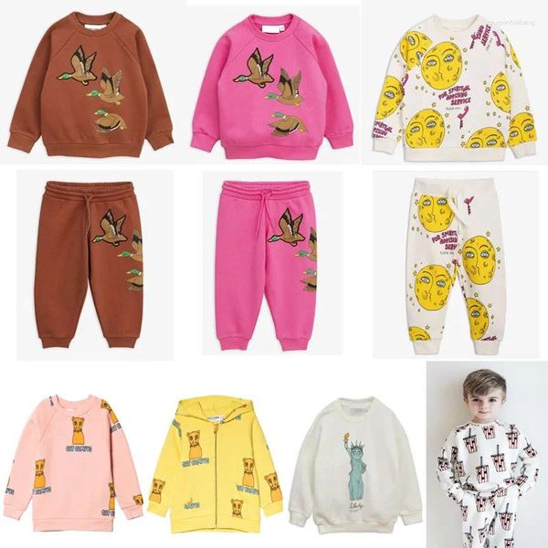 Kleidung Sets Kinder Set 2023 Herbst Winter StRafina Jungen Mädchen Sweatshirt Hosen Baby Tier Top Hosen Sport Anzug Kinder Kleidung