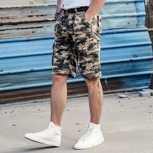 Herren Trainingsanzüge Elmsk Sommer Baumwolle Übergroße Arbeitsshorts Outdoor Camouflage Freizeithosen in Europa und Amerika 5/5 Großhandel für Forei