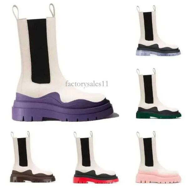 Bottega Ayakkabı Yüksek Kaliteli Kadınlar için Lüks Tasarımcı Boksu Tıknaz Ayakkabı Yüksek Botlar Tasarımcı Boot Boot Boot Boot Boot Whit Lastik Yalın Deri Erkek Platform Lady Knight Kutu