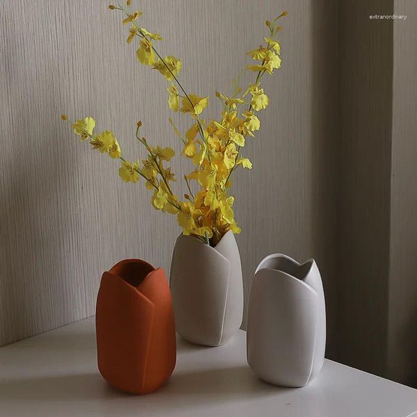 Vasen Nordic Home Dekoration Zubehör Keramik Vase Wohnzimmer Esstisch Decora Hochzeit Dekorationen Für Blumen Ästhetischen