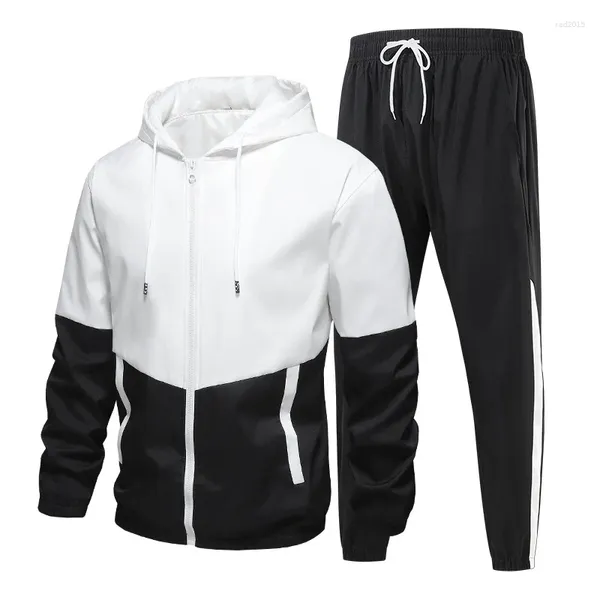 Männer Trainingsanzüge Frühling Herbst Männer Trainingsanzug Casual Anzug Männliche Jogger Mit Kapuze Jacken Hosen Zwei Stück Set Mode Hip Hop Laufsportbekleidung