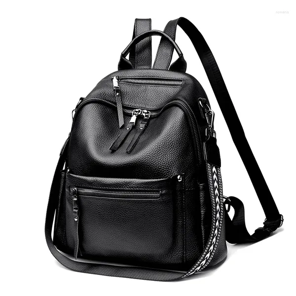 Sacos escolares Xzan couro mulheres mochila grande capacidade mochila senhoras saco de viagem meninas bolsa de ombro mochila de couro