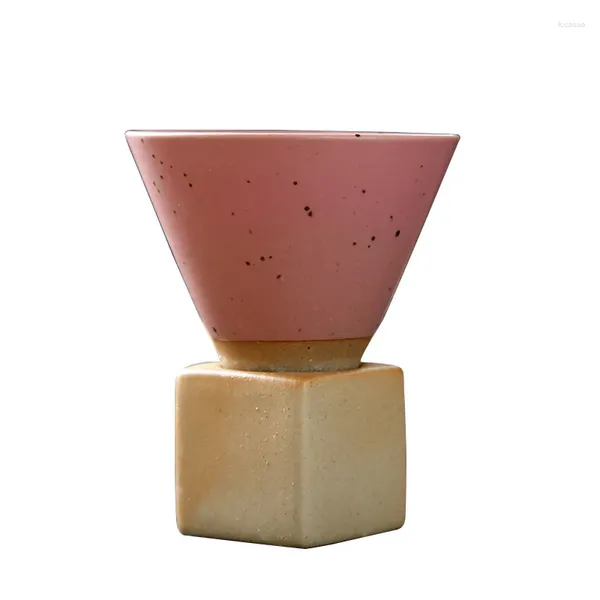 Caffettiere in ceramica grezza Tazza vintage Multistile giapponese Latte Pull Flower Tazza in porcellana per la casa