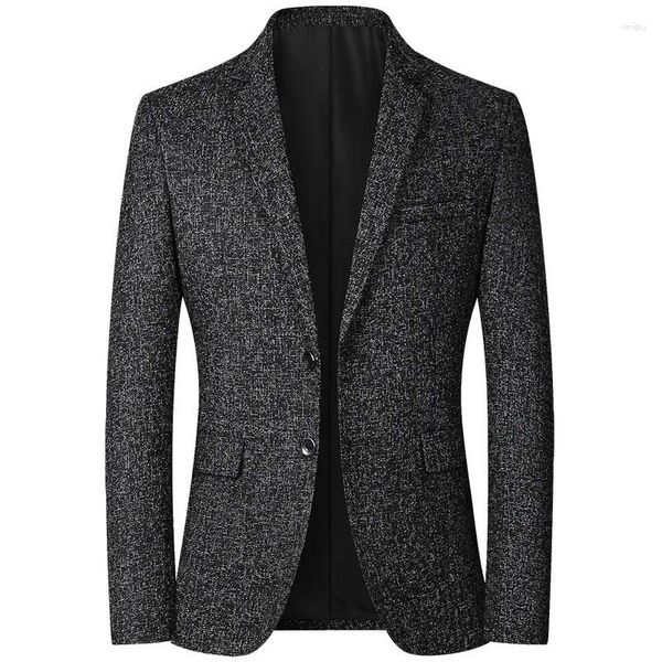 Abiti da uomo Classic Fashion Suit Spring Autumn Blazer Casual Blazer Uomini Single Sfrigo Single Blazer di mezza età