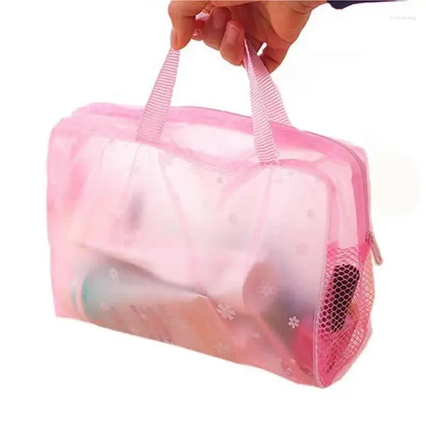 Sacos cosméticos bolsa transparente saco de pvc à prova d'água estojo de beleza para viagem produtos de higiene pessoal