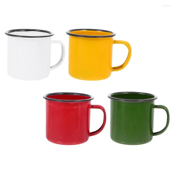 Weingläser, Emaille-Tasse, langlebig, Eisen, Farbe, Wasser, Retro, Crimpen, solide, dick, Vintage