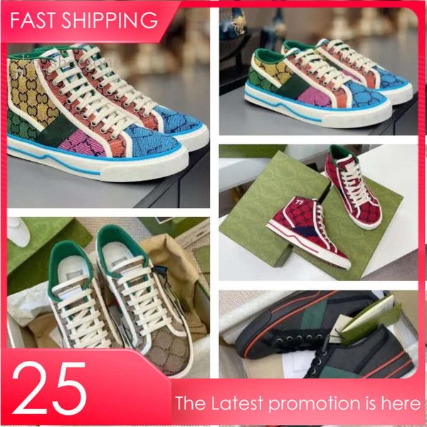 Tennis 1977er Sneaker Designer Canvas Freizeitschuh Damen Herren Schuhe Ace Gummisohle bestickt Beige gewaschener Jacquard Denim Mode