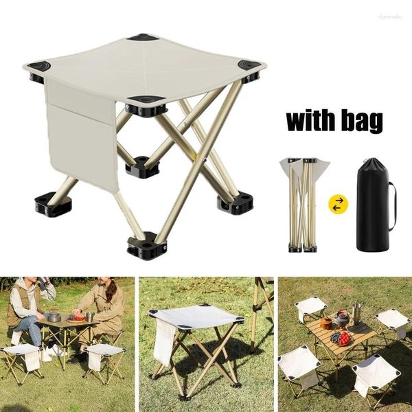 Camp Furniture Tragbare klappbare Campingstühle im Freien, Strandstuhl, zusammenklappbarer Fußhocker, Wandern, Zug, Reisen, Picknick, Angeln, Sitzwerkzeuge