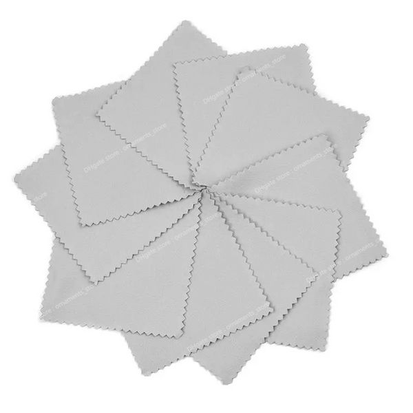 50/10 peças 8x8cm Pano de polimento de prata para limpeza de joias anti manchas reutilizável pano de limpeza macio para manter as joias brilhando Ferramentas Acessórios para joiasFerramentas para joias