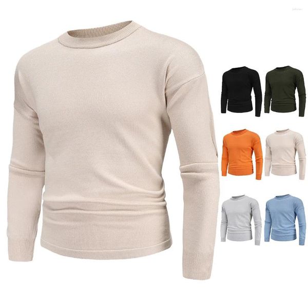 Männer Pullover YM625 Mode Hohe Qualität 2023 Herbst Winter Einfarbig Einfache Lose Version Stehkragen Pullover