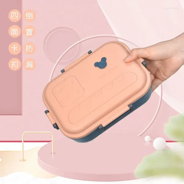 Vaisselle boîte à déjeuner en plastique scellé de qualité employé de bureau étudiant cadeau créatif salade Bento