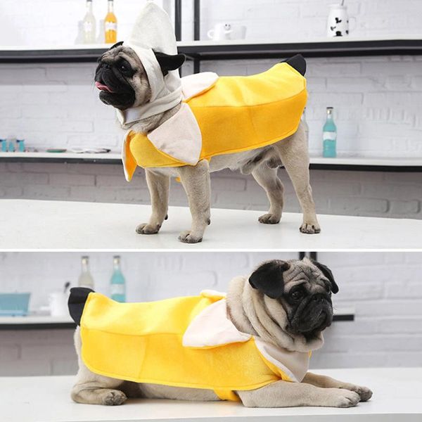 Hundebekleidung, lustige Bananen-Haustierkleidung, süßes Kostüm, Halloween-Outfit, geeignet für Party