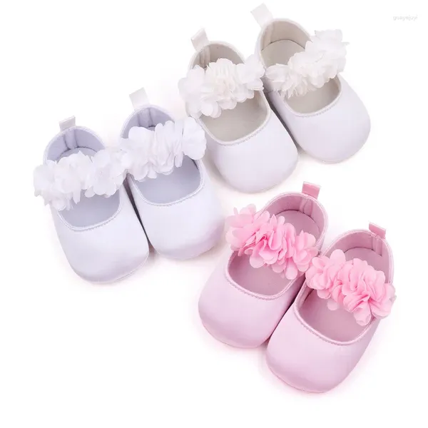 Primeiros caminhantes bebê meninas bonito flores princesa sapatos primavera outono crianças prewalkers algodão infantil fundo macio 0-18m