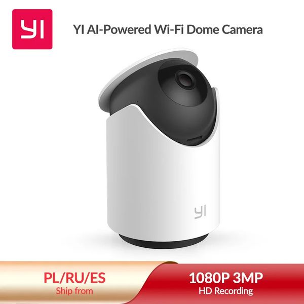 Câmeras Pinhole YI Câmera 1080P Wifi Dome FHD com detecção de rosto Vigilância Cam 360 Auto Cruise Wireless Night Vision IP Security 231030