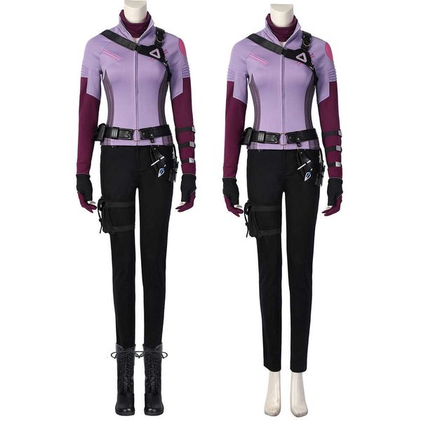 Cosplay Halloween Karneval Party Volle Requisiten Anzug Erwachsene Frauen Hawk Mädchen Kate Bishop Cosplay Kostüm Superhero Outfit