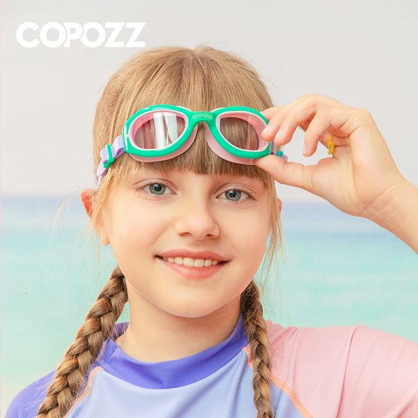 Óculos Copozz Crianças Silicone Natação Óculos Crianças Nadar Piscina Mergulho Esportes Aquáticos Óculos Coloridos À Prova D 'Água Anti Nevoeiro Eyewear 231030