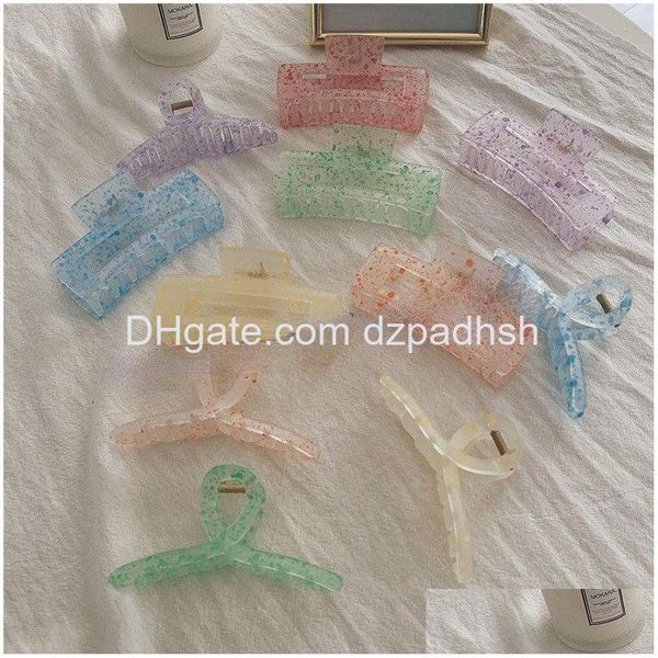 Acessórios de cabelo Coreia Grande Hairclips Garras Lavar Rosto Grab Cross Hair-Clip Garra Braçadeira Plástico Clipe Headdress para Mulheres Gota Entregar Dhrqi