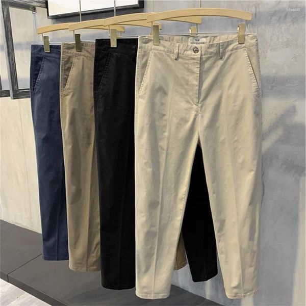 Jeans da uomo Primavera/Estate 9/9 Pantaloni Solido Abito casual ampio Versione coreana Piedi affusolati slim fit