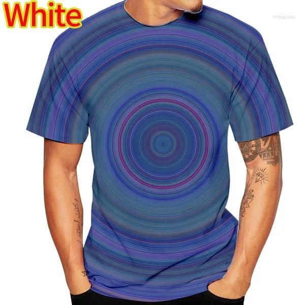 Herren-T-Shirts 2024 Modeliebhaber 3D-gedrucktes, personalisiertes Herren-/Damen-T-Shirt im 10-Stil, blaues Vertigo- und farbenfrohes hypnotisches T-Shirt