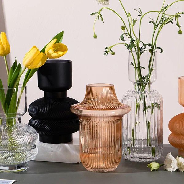 Vasen, Retro-Desktop-Vase, Dekoration, handgefertigt, großer Blumentopf, Keramik, Kunsthandwerk, moderne Kunst, nordisches Zuhause, Wohnzimmer