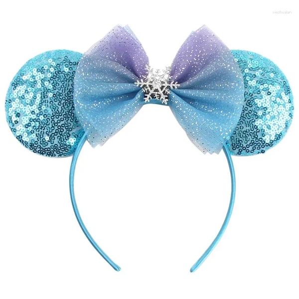 Haarschmuck Festival Glitzer Maus Ohren Mädchen Stirnband Frauen Pailletten Schleife Haarband Party Cosplay DIY Prinzessin