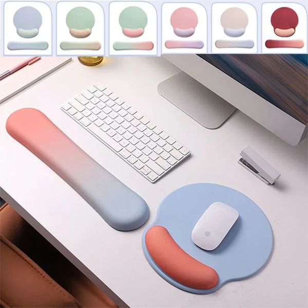 Mouse Pads Pulso Restos Rest Pad Teclado Conjunto Ergonômico Almofada Gaming Mouse Mat Office Home PC Laptop Desktop 3D Suporte de Mão Mousepad 231030