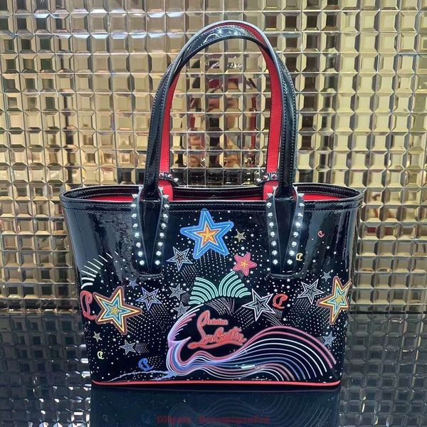 Дизайнерские сумки-тоут Роскошные модные сумки женские сумки на ремне Liuding Bag Красная подошва Туфли длиной 34 см Сумка для детей и мам Tide Brand Star Moon Starry Sky