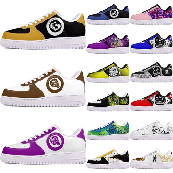 DIY sapatos inverno lindo adorável outono homens sapatos de lazer um para homens mulheres plataforma tênis casuais clássico limpo desenho animado graffiti treinadores esportes 64326