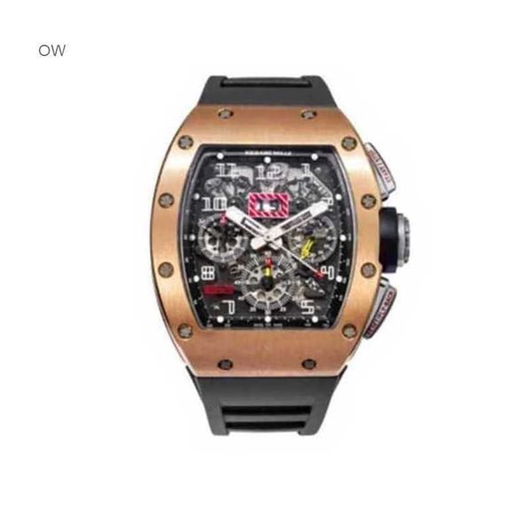 Richarmill Uhr Schweizer automatische mechanische Armbanduhren Herrenserie Felipe Massa Chronograph Roségold Herrenuhr Rm011 WN-FESW
