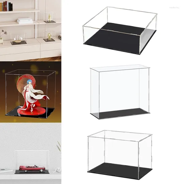 Dekorative Platten, durchsichtige Acryl-Vitrine, Arbeitsplatte, Box, Organizer, Ständer, staubdicht, Schutz, Vitrine für Action-Figuren, Spielzeug