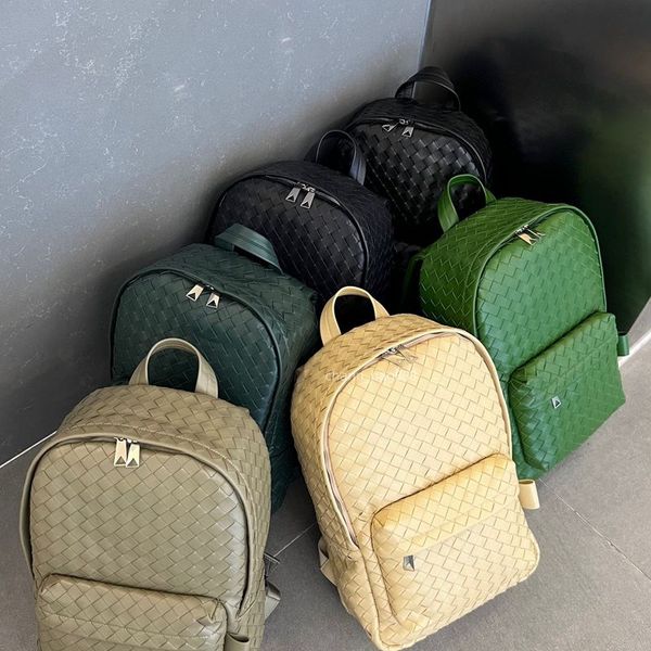 10A Qualität BV's Rucksack Designer Intrecciato Rindsleder gewebt Herren Rucksack Schwarz Farbe Kleine Größe 46 cm Echtleder Luxus Rucksack Herren Zaino Bolsas Kostenloser Versand