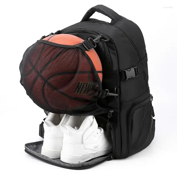 Schultaschen XZAN Rucksack Sporttasche mit separatem Ballhalter Schuhfach für Basketball Fußball Volleyball Schwimmen Fitnessstudio Reisen