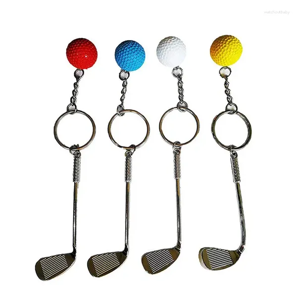 Брелки 1/2 шт., брелок для гольфа, модель мяча для гольфа, мини-модный спортивный брелок для ключей, кольцо для спортивного клуба