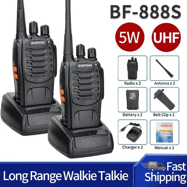 Walkie Talkie Baofeng BF888S UHF de longo alcance 400470MHz Ham Two Way Radio Comunicador Transceptor para el Camping 231030