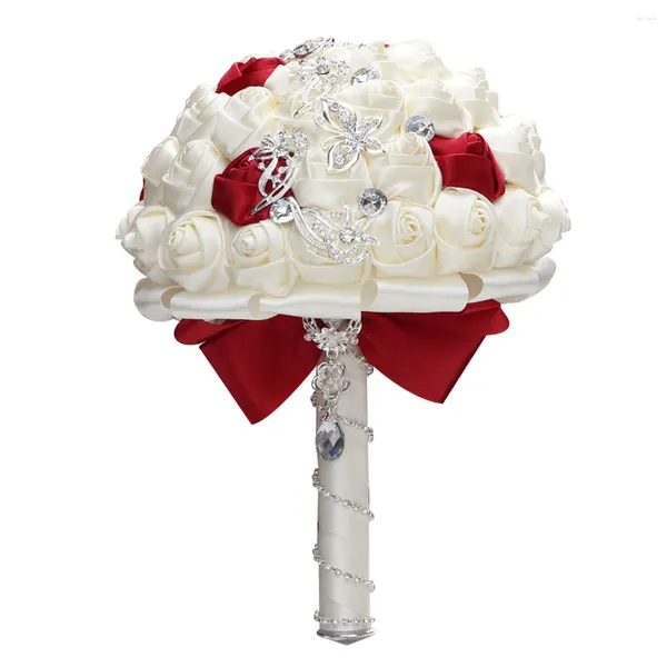 Fiori matrimonio Sposa damigella d'onore con vino rosso Farfalla Forniture Po Studio