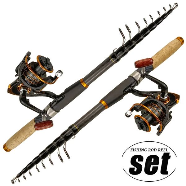 Acessórios de pesca vara e carretel combo 1 8m 3 6m fibra carbono max pull 3 5kg isca 5 2 1 relação engrenagem fiação para pesca baixo 231030