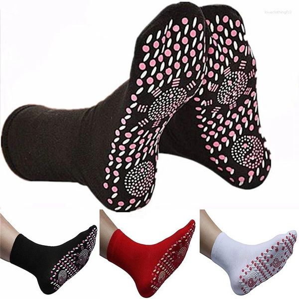 Herrensocken 1 Paar selbsterhitzende Gesundheitsfürsorge für Frauen Männer Winter elastische thermische Abnehmen kurze Socke Unisex warme Fußmassage
