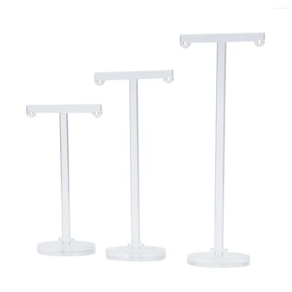 Sacchetti per gioielli 3 pezzi/set Supporto per orecchini Supporto per orecchini a forma di T Espositore per alberi (Versione sottile)