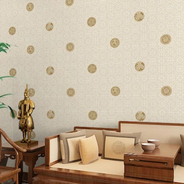 Wallpapers moderno estilo chinês treliça papel de parede caligrafia pvc wterproof sala de estar estudo eco-friendly grade rolo retro