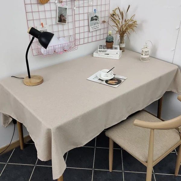 Pano de mesa estilo japonês dormitório menina coração net mesa vermelha estudante sólido algodão linho arte eydan308