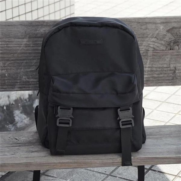 Rucksack 20FW Version ALYX Rucksäcke Männer Frauen Top Qualität 1017 9SM Doppel Fronttaschen Taschen Nylon Gummi Patch236V