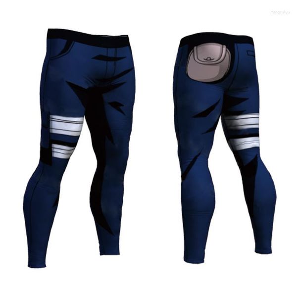 Pantaloni da uomo Compressione da uomo Leggings attillati Corsa Sport Maschile Palestra Fitness Jogging Pantaloni ad asciugatura rapida Allenamento Allenamento Yoga