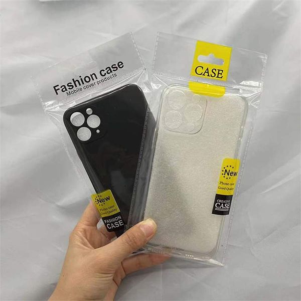 OPP Cell Phone Fashion Case Embalagem Sacos Pacotes de varejo Bolsa Selo autoadesivo para iPhone 15 14 13 12 11 Samsung Mobile Cases Hang Hole Bolsas 10,5 * 17,5 + 3,5 + 3cm