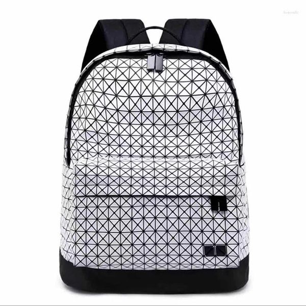 Sacos de noite Bolsa Luminosa Mulheres Geometria Diamante Tote Dobrável Ombro Laser Simples Bolsas Holograma Feminino Bolsa