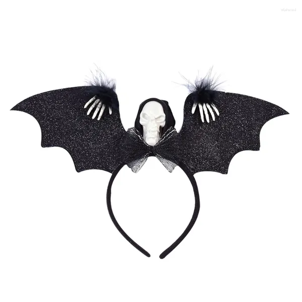 Bandane Halloween LED Glowing Cerchi per capelli Accessorio per costume da festa con fascia per testa di pipistrello