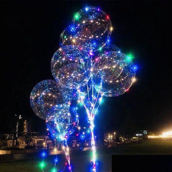 Decorazione per feste 20 pollici 36 pollici palloncino luminoso a LED trasparente bolla rotonda compleanno decorazioni per matrimoni palloncini regalo di Natale Drop De Dhgob