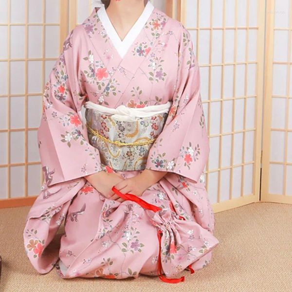 Ethnische Kleidung Mädchen japanische Yukata süße einfache weibliche Retro traditionelle Kimono Pografie Requisiten