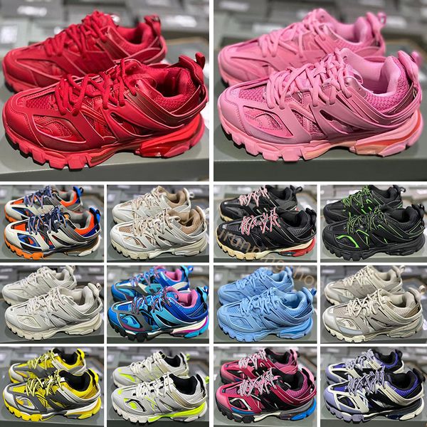 Led Track 3 30 Designer Sapatos Homens Mulheres Moda Luxo Led Sneakers Triplo Preto Branco Rosa Azul Laranja Amarelo Verde Tesss Gomma 30 Sneaker Tracks 36-44 L1