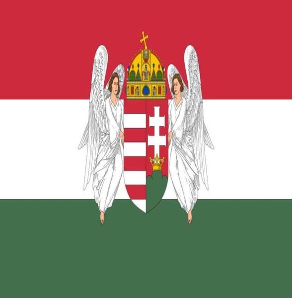 Ungarn-Flagge von Ungarn 19151918 Engel 3 Fuß x 5 Fuß Polyester-Banner, fliegend, 150 x 90 cm, individuelle Flagge für den Außenbereich7167310